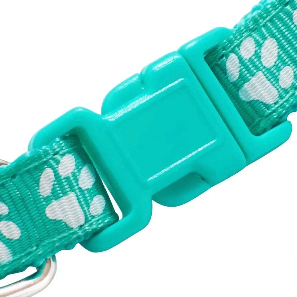 Cat Dog Collar with Bell Adjustable Buckle Basic Collar Durable Nylon Collars
